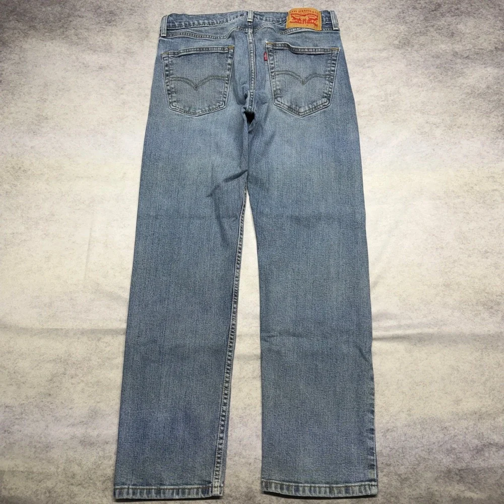 Levis 505 Regular Fit Straight Leg Jeans Mens 32x30 Medium Wash Blue Y2K Skater